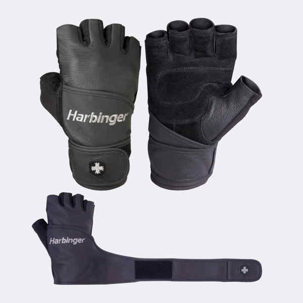 Guantes classic Negro con muñequera